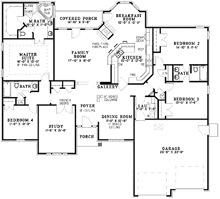Plan 5958ND: Luxury and Style in Traditional Home - Floor Plan - Main Level - Traditional