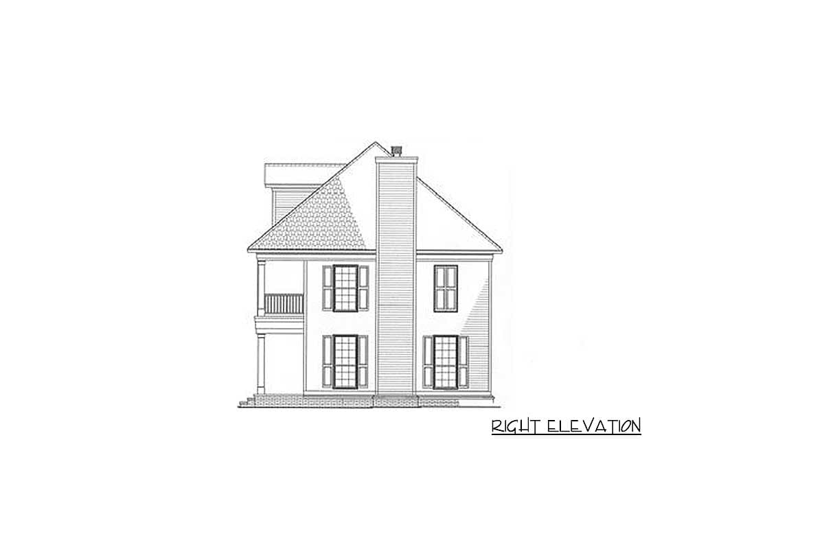 Plan 5961ND: Classic Southern Charm with Stacked Porches and Split Bedroom Design - Image #4 - New Orleans, Southern, Southern Traditional, Traditional