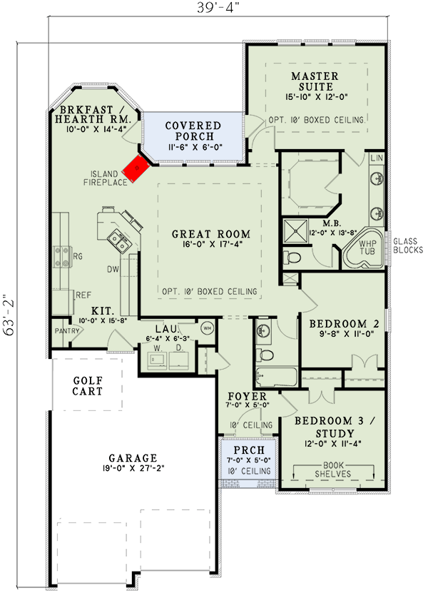 Plan 5963ND: Great Room at Heart - Floor Plan - Main Level - Traditional