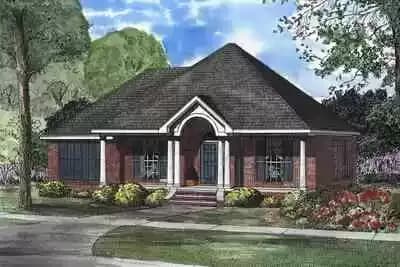 Gracious Southern Style House Plan with 3 Bedrooms - 1235 Sq Ft