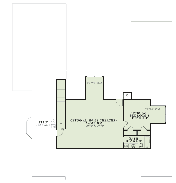 Plan 59649ND: Elegant Southern Style - Floor Plan - Bonus - Southern