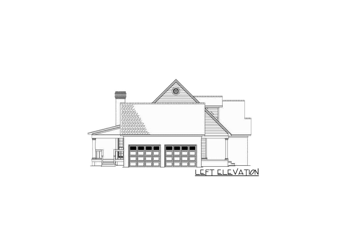 Plan 59654ND: Country House Plan with Bonus Space - Image #7 - Country, Traditional