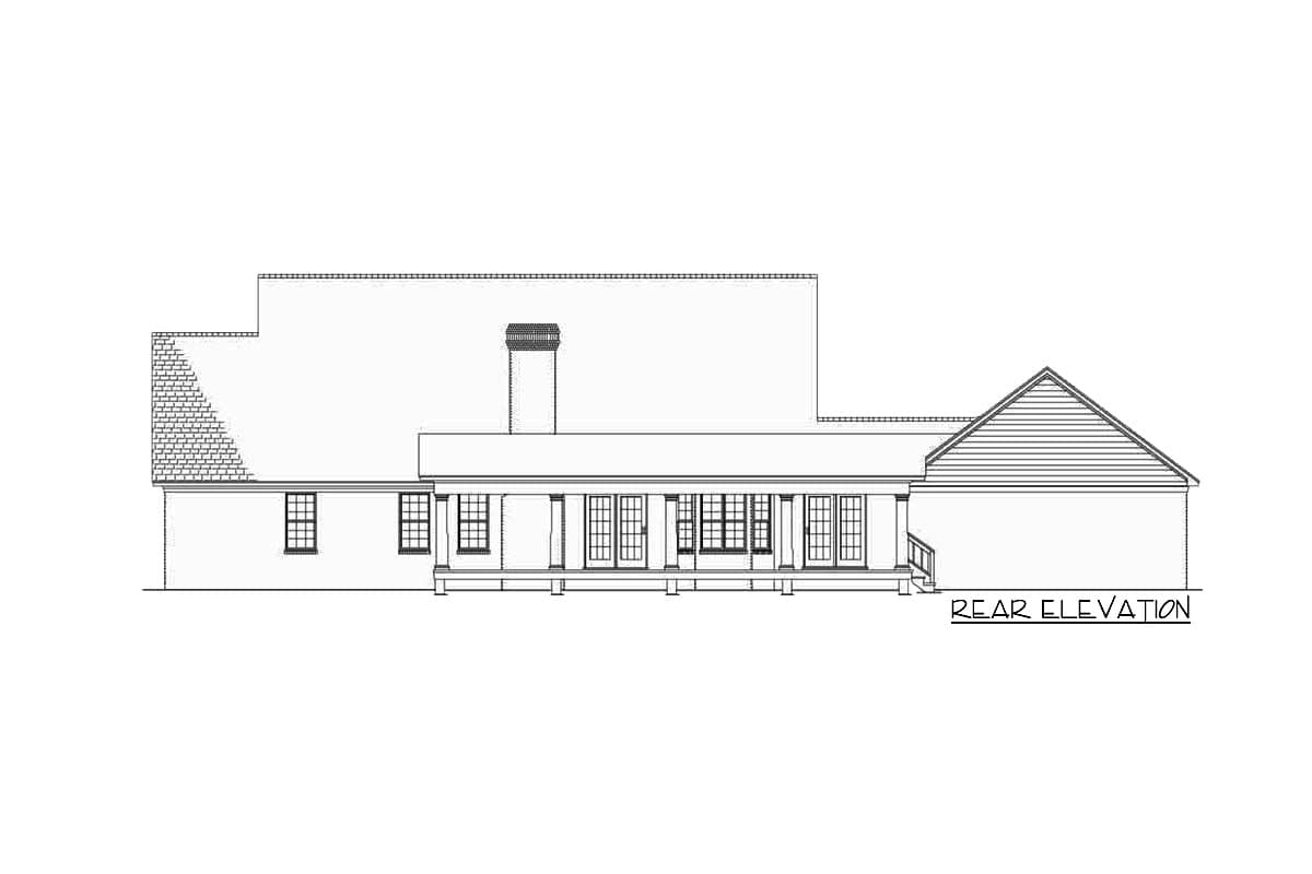 Plan 59654ND: Country House Plan with Bonus Space - Image #8 - Country, Traditional