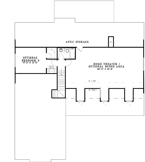Plan 59656ND: Charming Craftsman House Plan - Floor Plan - Optional - Country, Craftsman