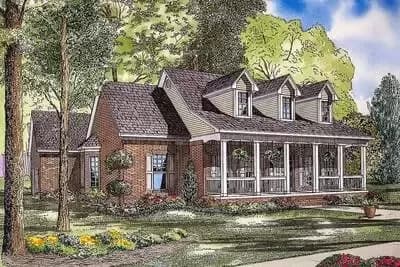 Country House Plan with Three to Five Bedrooms