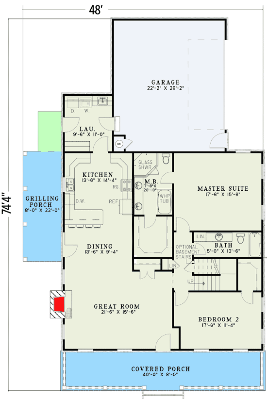 Plan 59673ND: Country Classic With Home Theater Bonus - Floor Plan - Main Level - Country, Farmhouse