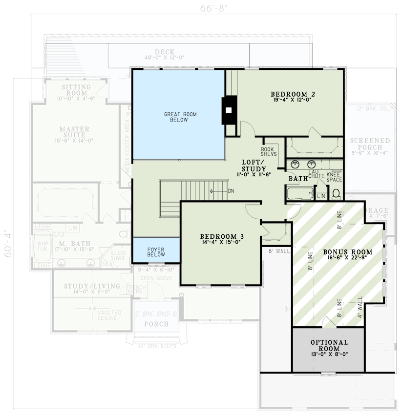 Plan 5969ND: Split-Bedroom Home Plan - 3108 Sq Ft - Floor Plan - 2nd Floor - Traditional