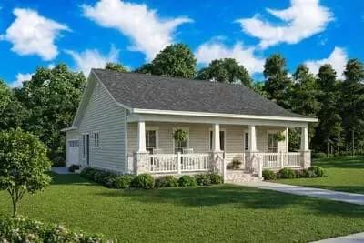 Country Cottage House Plan - 1248 Sq Ft