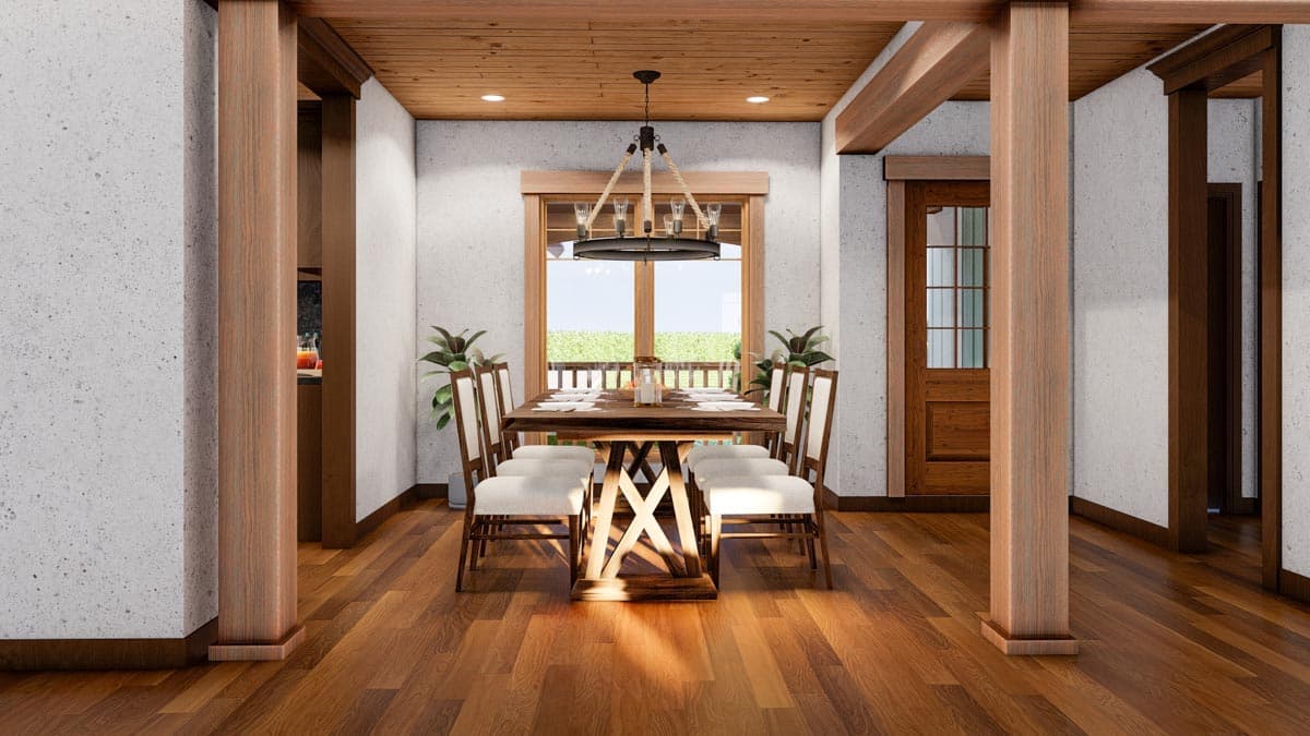 Plan 59738ND: 1485 Square Foot Rustic Craftsman House Plan - Image #15 - Cabin, Country, Craftsman, Mountain, Ranch, Rustic, Traditional