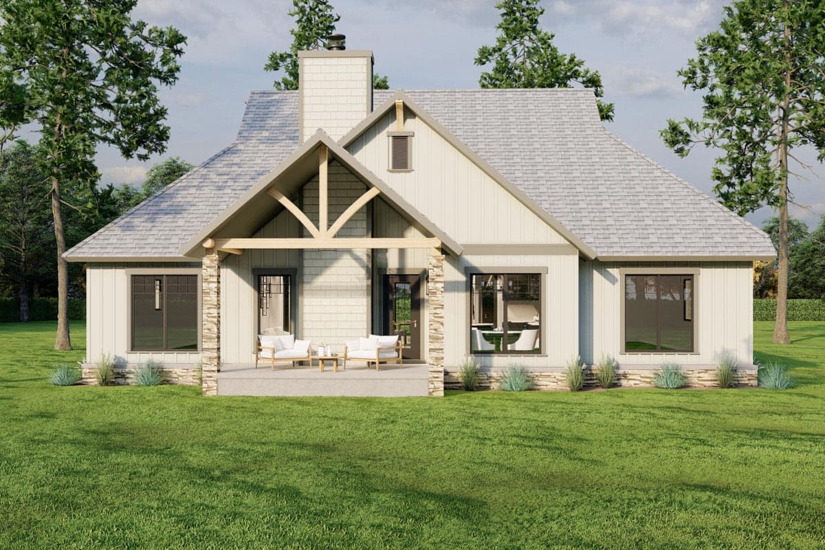 Plan 59740ND: 3-Bed Craftsman House Plan Under 1900 Square Feet with 2-Car Garage - Image #14 - Country, Craftsman, Ranch, Rustic