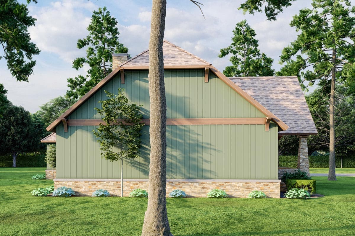 Plan 59743ND: Craftsman Cottage with Street Appeal - Image #7 - Cottage, Country, Craftsman, Ranch, Rustic, Traditional