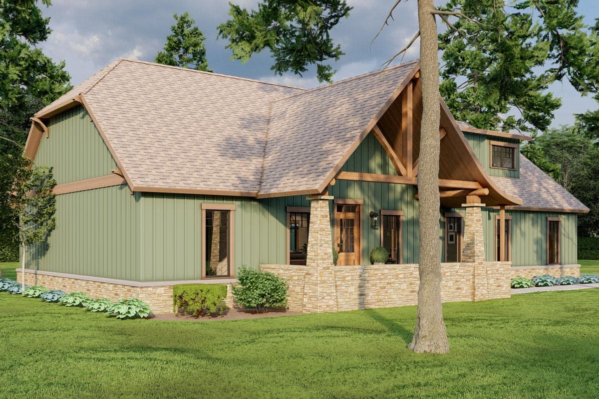 Plan 59743ND: Craftsman Cottage with Street Appeal - Image #8 - Cottage, Country, Craftsman, Ranch, Rustic, Traditional