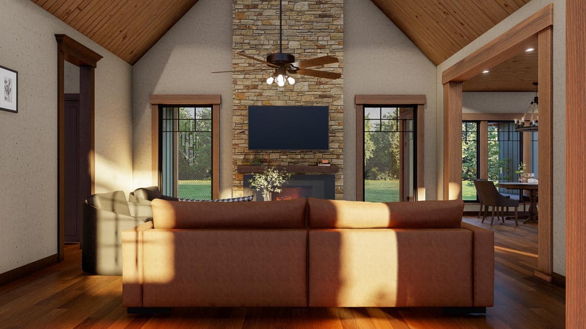 Plan 59743ND: Craftsman Cottage with Street Appeal - Image #9 - Cottage, Country, Craftsman, Ranch, Rustic, Traditional
