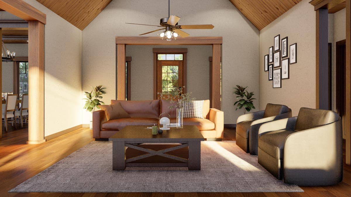 Plan 59743ND: Craftsman Cottage with Street Appeal - Image #12 - Cottage, Country, Craftsman, Ranch, Rustic, Traditional