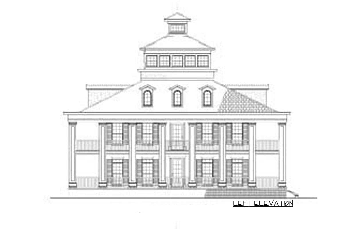 Plan 5975ND: Splendid Southern House Plan with Optional Third Floor Observatory - 3130 Sq Ft - Image #9 - Southern, Southern Traditional