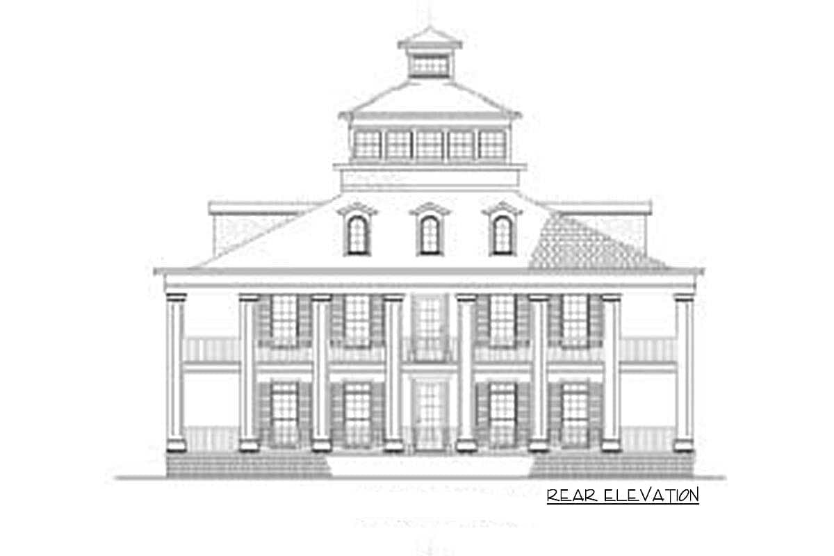 Plan 5975ND: Splendid Southern House Plan with Optional Third Floor Observatory - 3130 Sq Ft - Image #10 - Southern, Southern Traditional