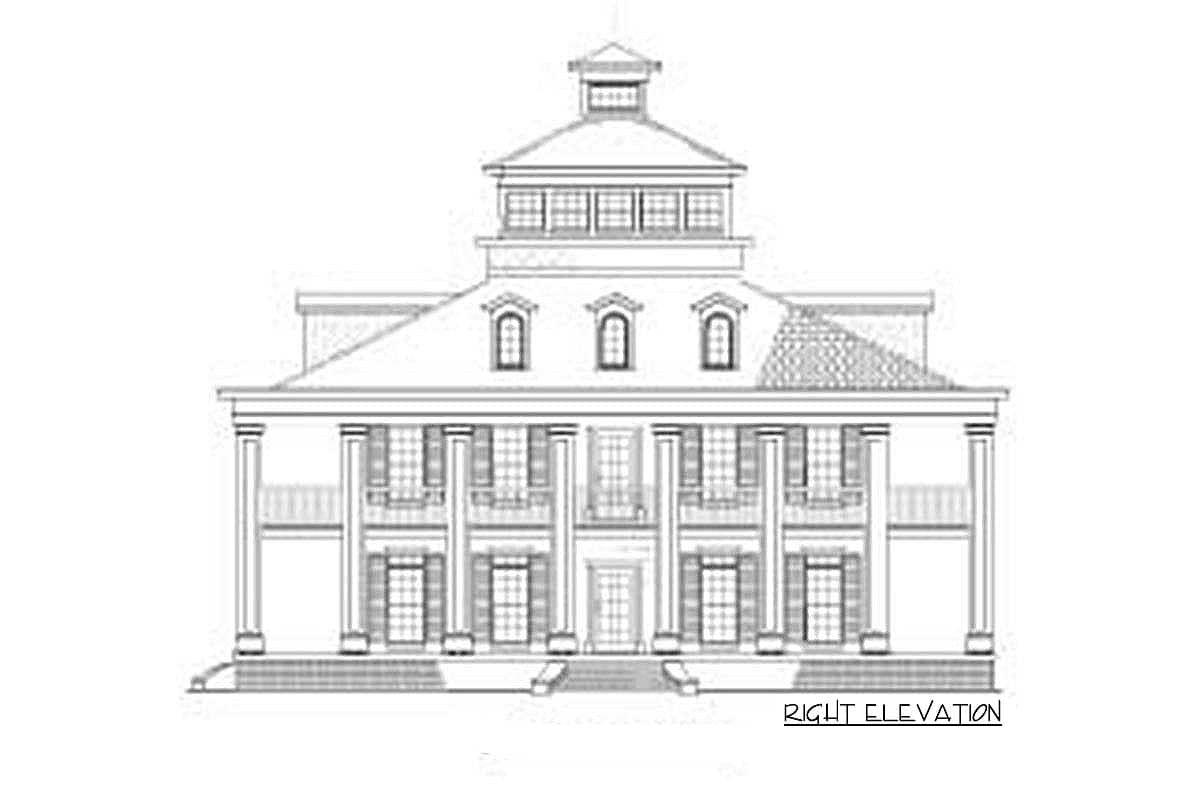 Plan 5975ND: Splendid Southern House Plan with Optional Third Floor Observatory - 3130 Sq Ft - Image #11 - Southern, Southern Traditional