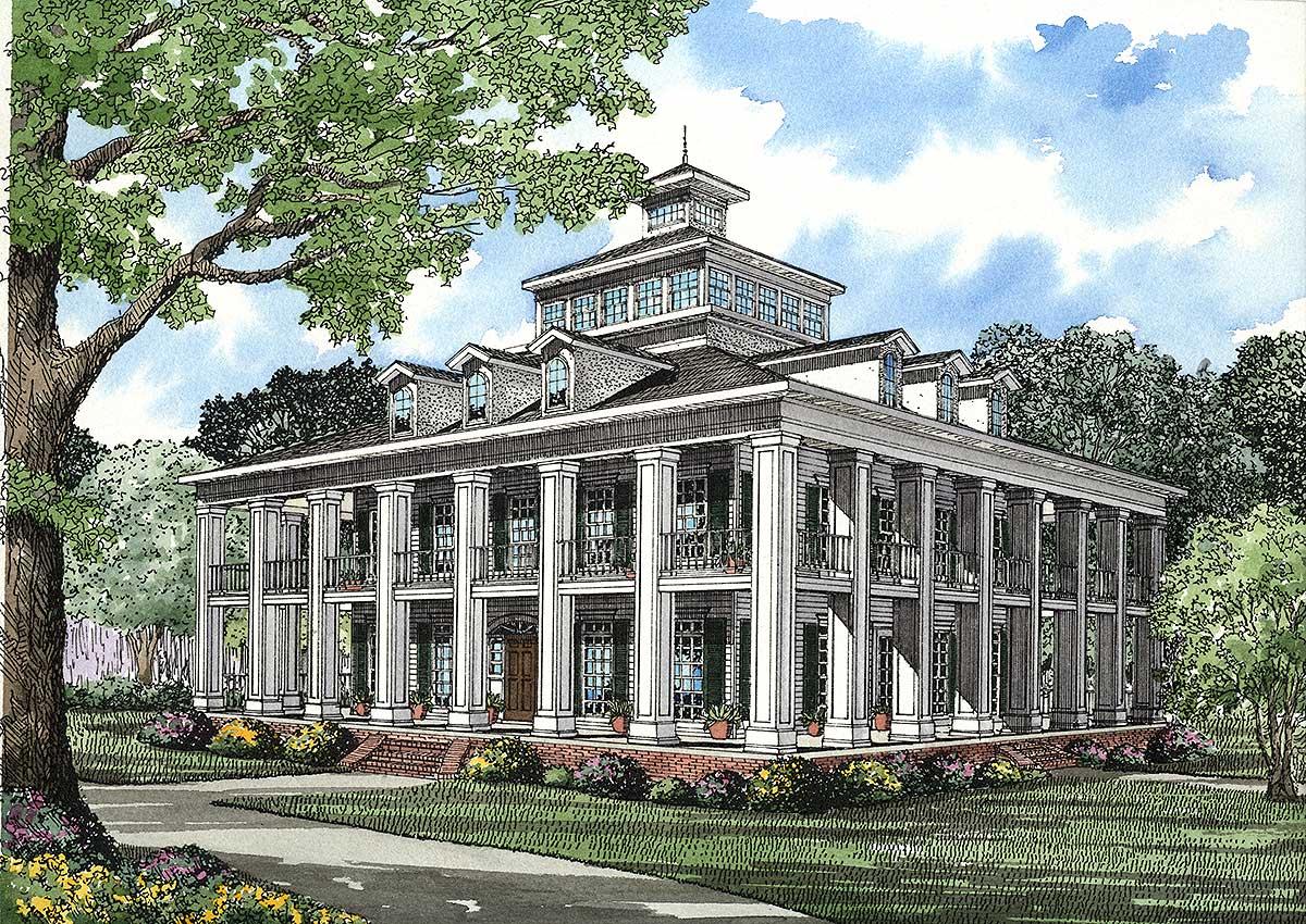 Plan 5975ND: Splendid Southern House Plan with Optional Third Floor Observatory - 3130 Sq Ft - Image #8 - Southern, Southern Traditional