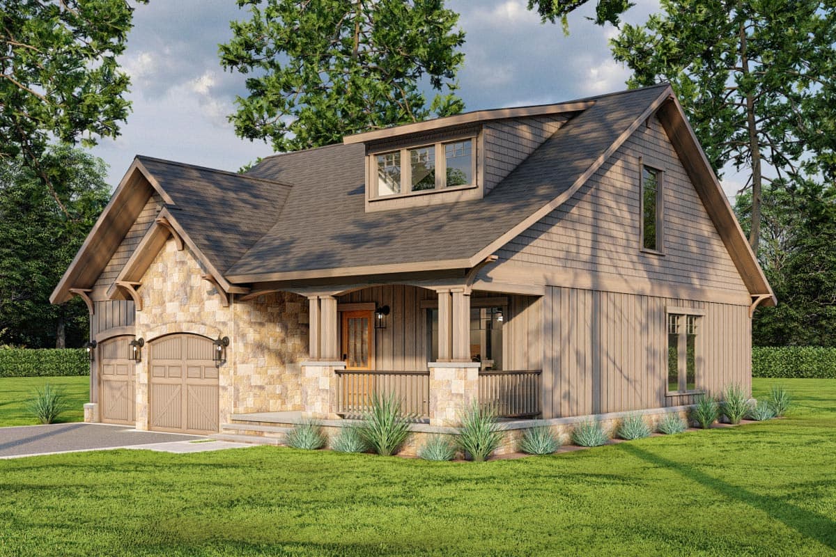 Plan 59767ND: Craftsman Cottage Built for Entertaining - 1654 Sq Ft - Image #9 - Cottage, Country, Craftsman, Mountain, Rustic, Vacation