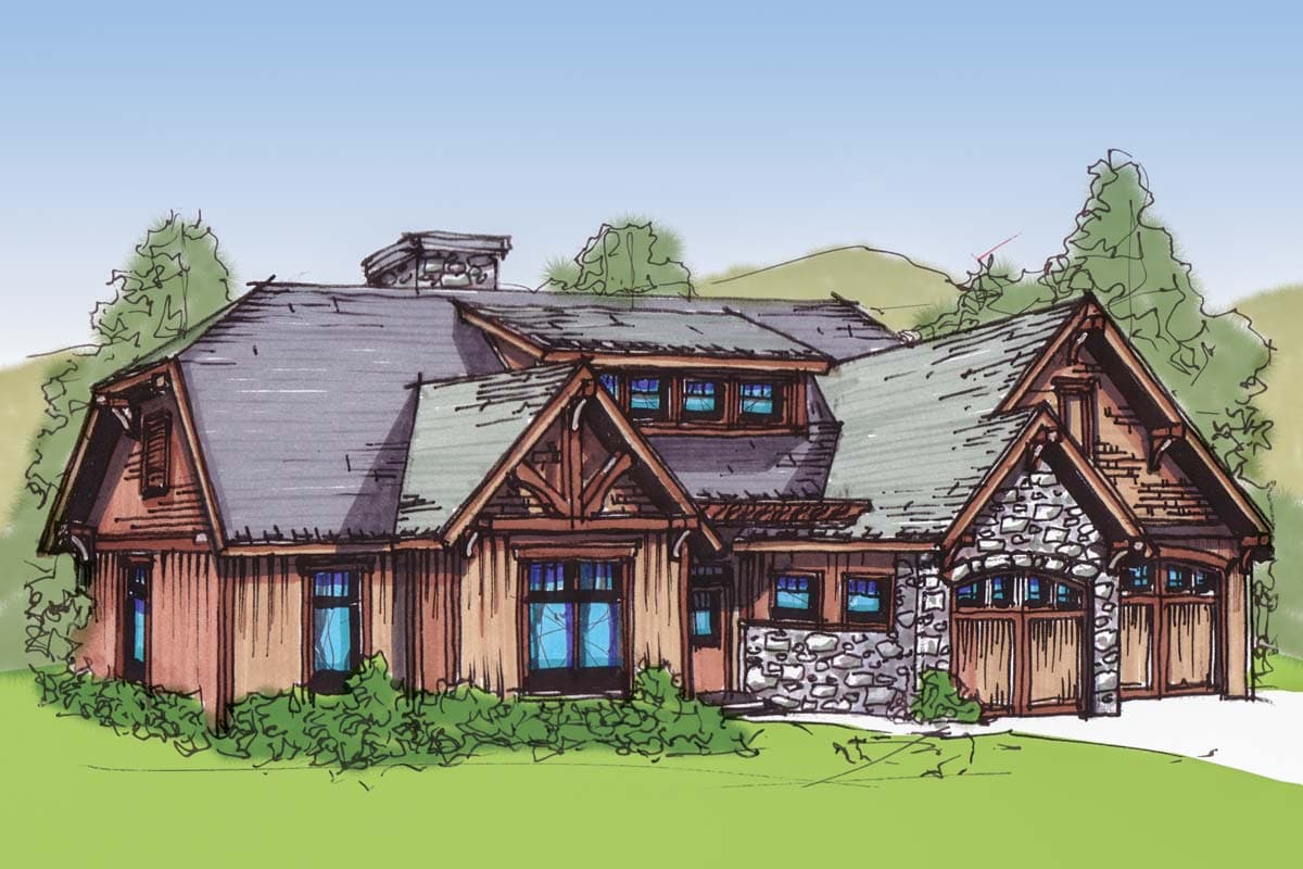 Plan 59768ND: Craftsman Style Home Plan Under 2300 Square Feet - Image #16 - Cottage, Country, Craftsman, Mountain, Rustic, Traditional