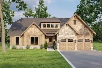 Craftsman Style Home Plan Under 2300 Square Feet
