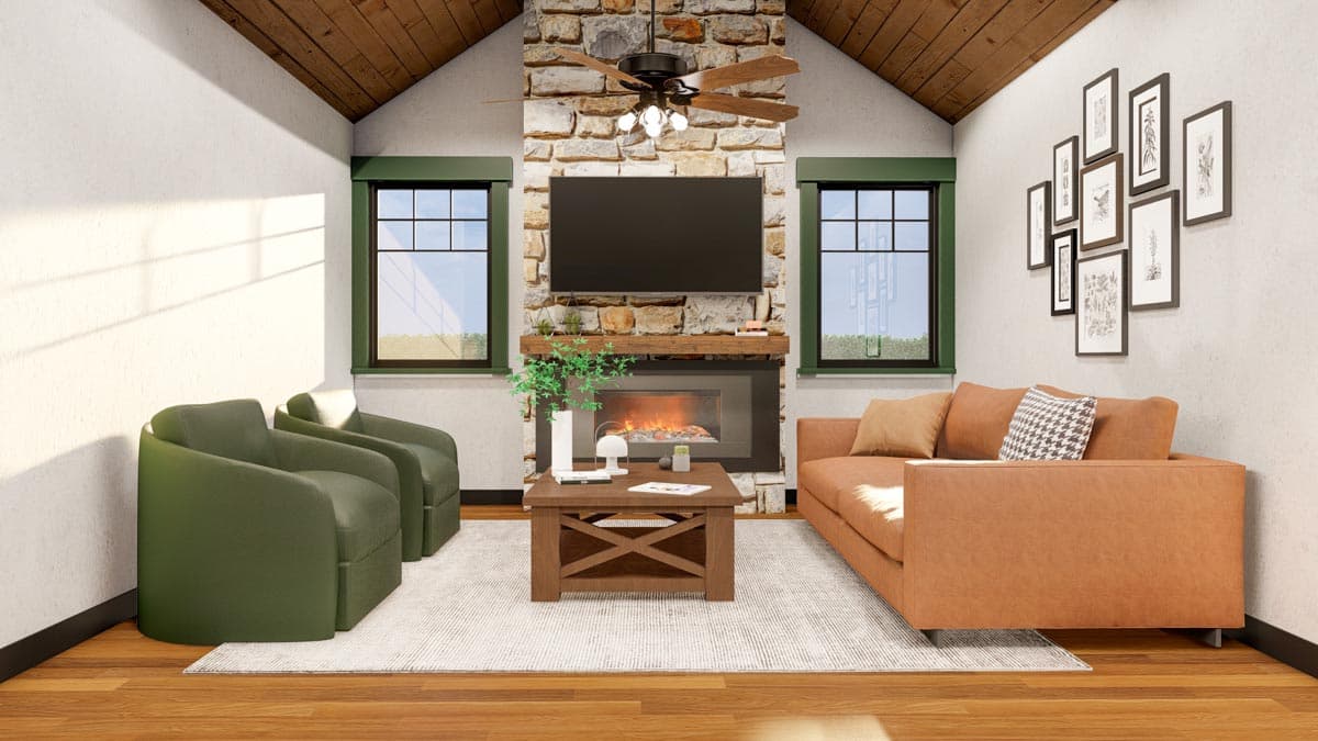 Plan 59770ND: Strong Stone Columns and Wood Beams - Image #10 - Cottage, Country, Craftsman, Mountain, Rustic, Traditional