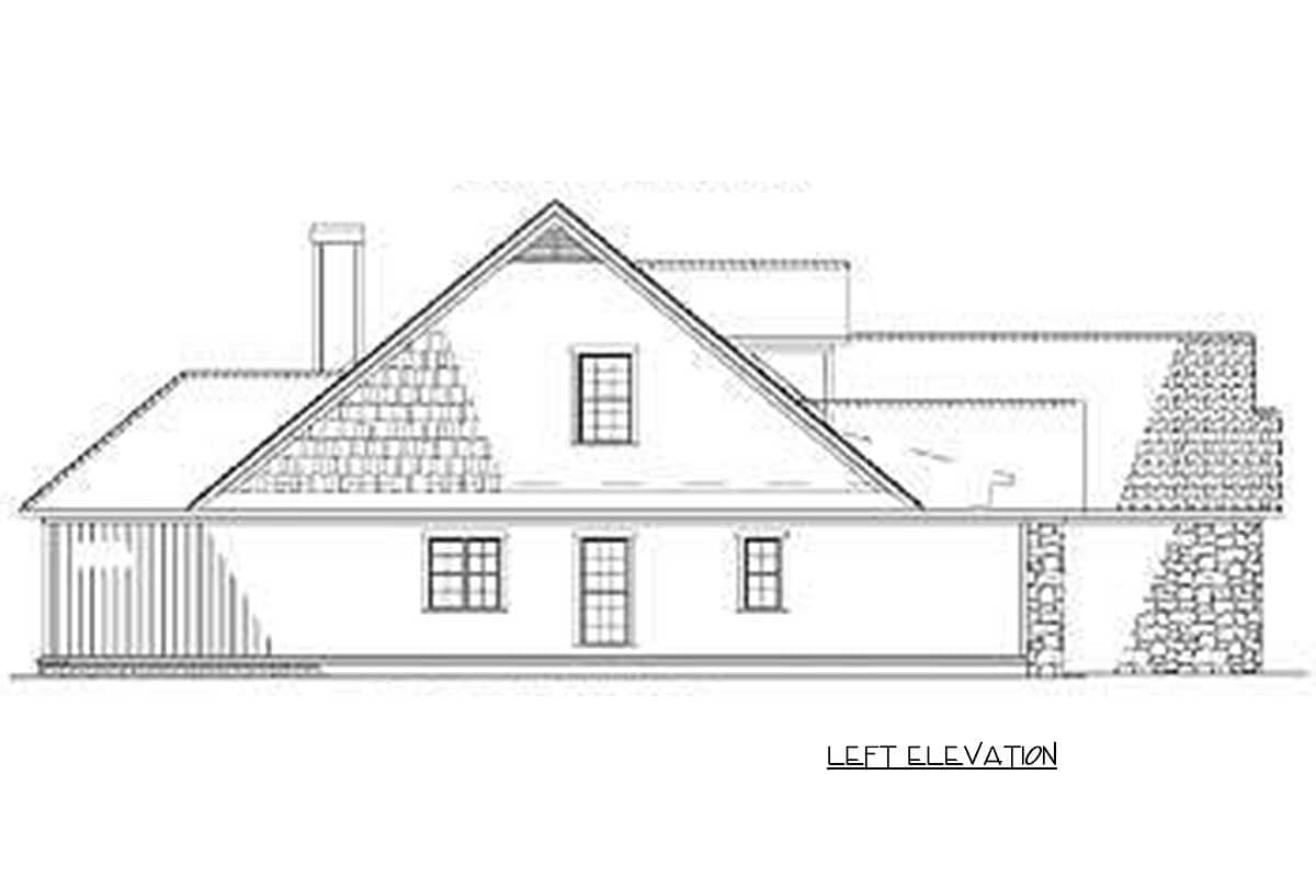 Plan 59776ND: Stone and Cedar with Bonus Level - Image #4 - European, Traditional