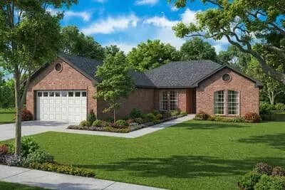 Traditional House Plan with Closed Floor Plan - 1760 Sq Ft