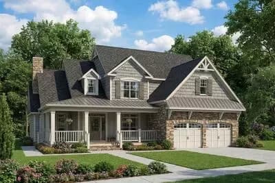 Charming Home Plan with Upstairs Flex Room and Laundry Option - 2918 Sq Ft