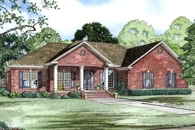Southern Home Plan with Flex Room