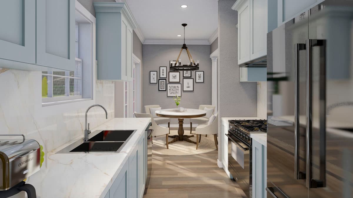 Plan 59796ND: 2 Story Quadplex with Matching 1286 Square Foot 2 Bed Units - Image #8 - Traditional