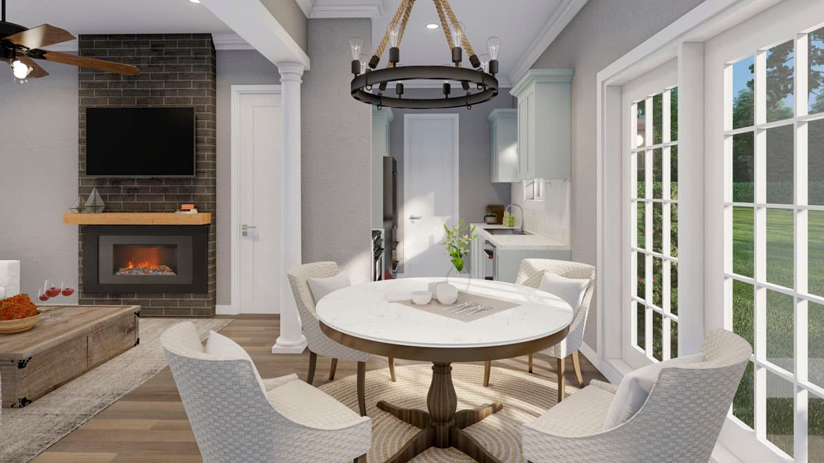 Plan 59796ND: 2 Story Quadplex with Matching 1286 Square Foot 2 Bed Units - Image #11 - Traditional