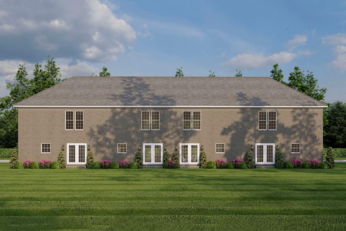 Plan 59796ND: 2 Story Quadplex with Matching 1286 Square Foot 2 Bed Units - Image #15 - Traditional