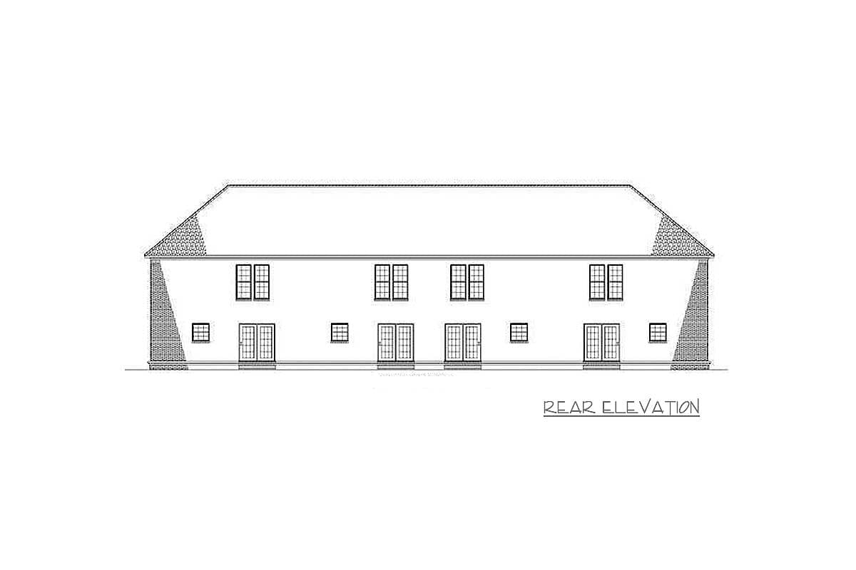Plan 59796ND: 2 Story Quadplex with Matching 1286 Square Foot 2 Bed Units - Image #19 - Traditional