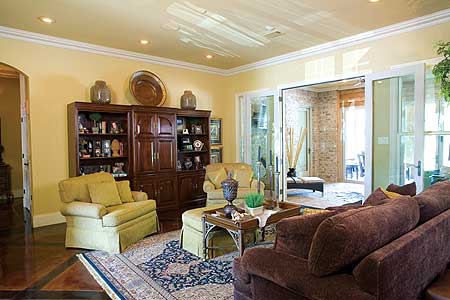 Plan 59798ND: Master  Suite with Corner Fireplace - Image #7 - Southern, Traditional