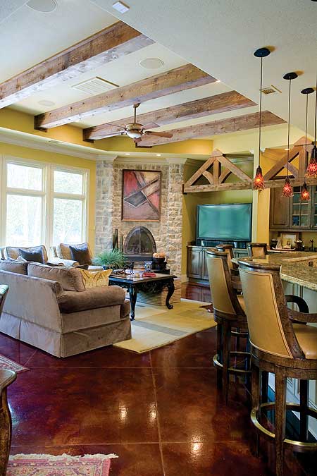 Plan 59798ND: Master  Suite with Corner Fireplace - Image #10 - Southern, Traditional