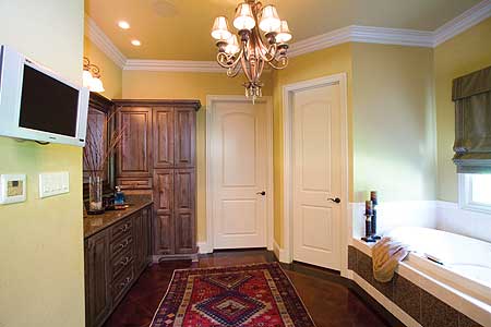 Plan 59798ND: Master  Suite with Corner Fireplace - Image #11 - Southern, Traditional