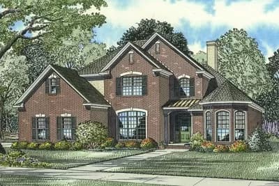 Traditional Home Plan with Great Master Suite
