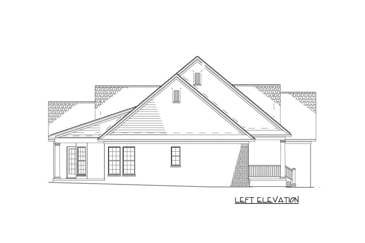 Plan 59809ND: 3-Bed House Plan with Great Room for Entertaining - 1723 Sq Ft - Image #6 - Country, New American, Traditional