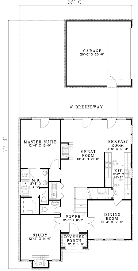 Plan 59812ND: Charming Arched Entry - Floor Plan - Main Level - European, Mediterranean, Traditional