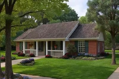 Split Bedroom House Plan with Carport - 1100 Sq Ft