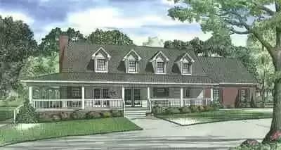 Cool Shaded Wraparound Porch