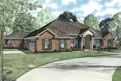 Arched Entryway with Twin Double Columns