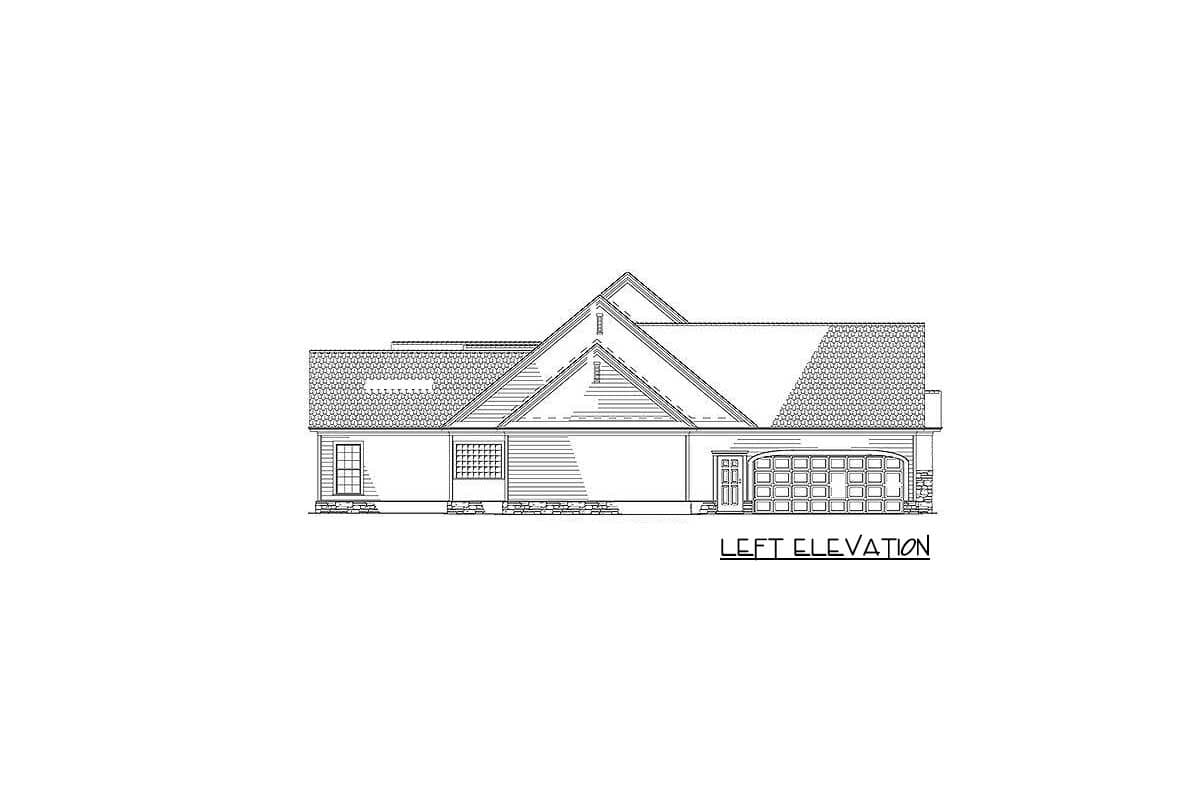 Plan 59822ND: 3600 Square Foot One-Story House Plan with Elegant Coffered Ceiling - Image #4 - Country, Traditional