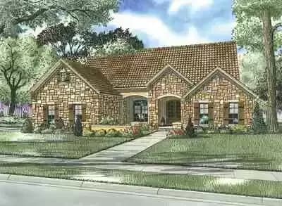 4-Bed Tuscan House Plan with Bonus Room