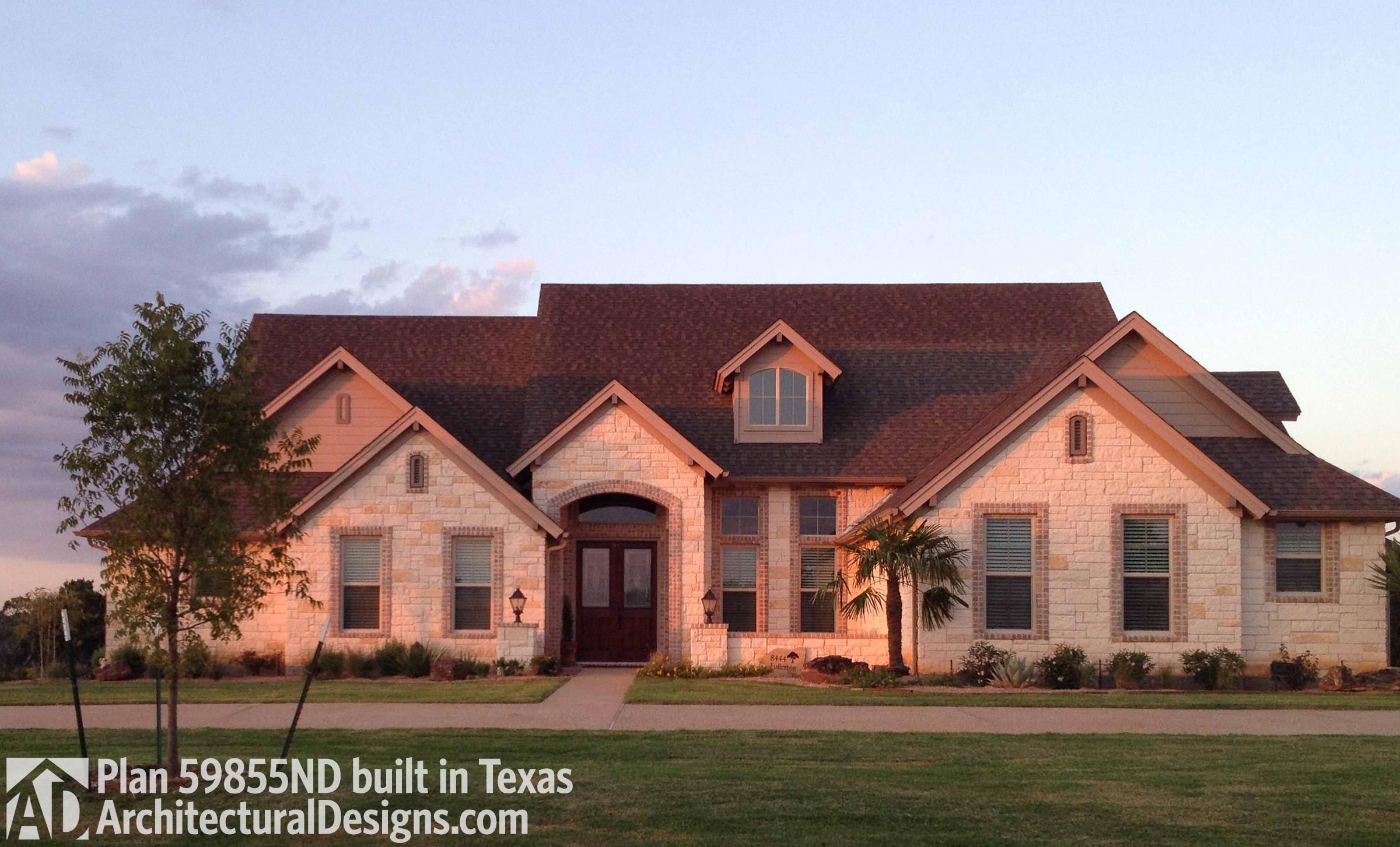 build gallery item - House Plan 59855ND comes to life in Texas