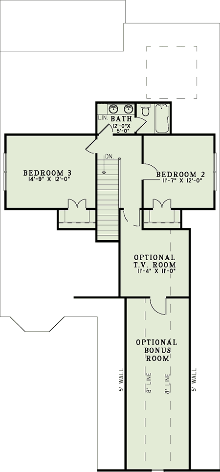 Plan 59864ND: Dream Home Plan with Generous Great Room - Floor Plan - 2nd Floor - Traditional