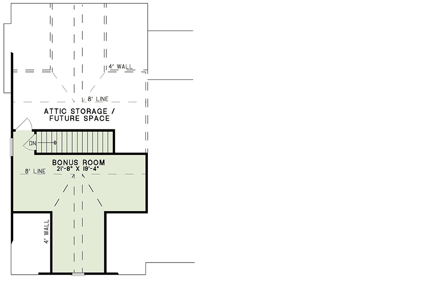 Plan 5987ND: One Story House Plan with Private Master Suite - Floor Plan - Bonus Over Garage - Country, Ranch