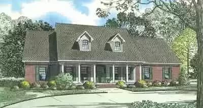 Shaded Front Porch and Elegant Columns