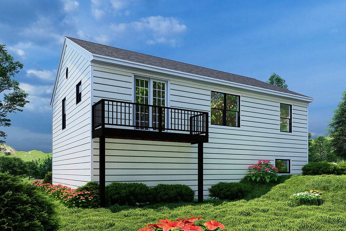 Plan 59880ND: 4-Bed Split Level House Plan with Lower Level Flex Room - 1614 Sq Ft - Image #8 - Traditional